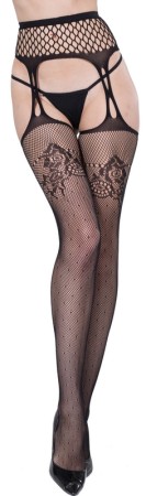 Romantic Night Garter Belt Stockings-Black O/S 