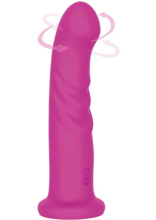 Delight Rotating Silicone Rechargeable Suction Cup Vibrator – Pink