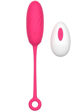 Vibrating Egg Pearl Love Egg, 10 Vibration Modes, Remote Control, Silicone, USB, Pink, 19.5 cm