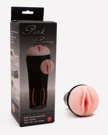 Pink Pussy-Multispeed Vibration Masturbator Cup
