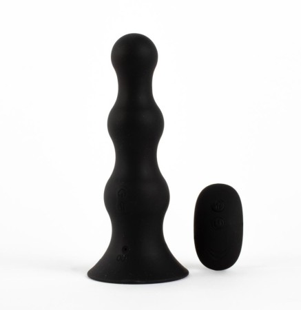 Automatic Inflatable, Remote Control, Silicone Butt Plug - Black