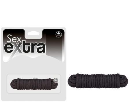 Sex Extra - Love Rope Black - 3M