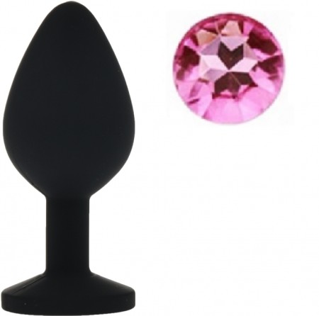 Anal Silicone Medium Butt Plug - with Color Base / Assorted Colors