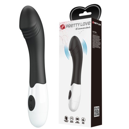 Pretty Love-Elemental Silicone G-Spot Vibrator - Black