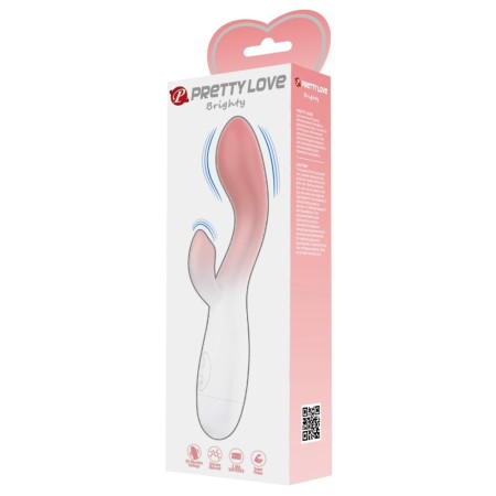 Pretty Love - Brighty G- Spot Rabbit Silicone Vibrator -  Pink/White