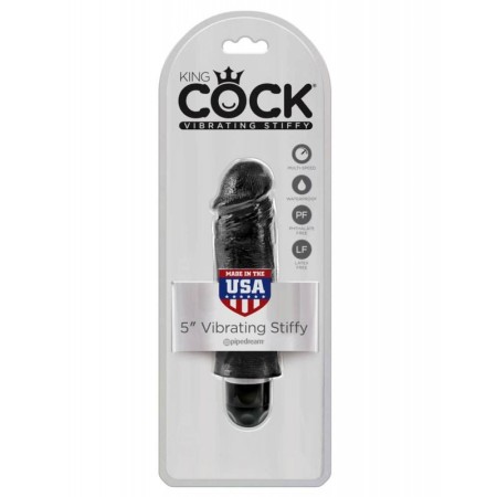 King Cock  5" Vibrating Stiffy-Black