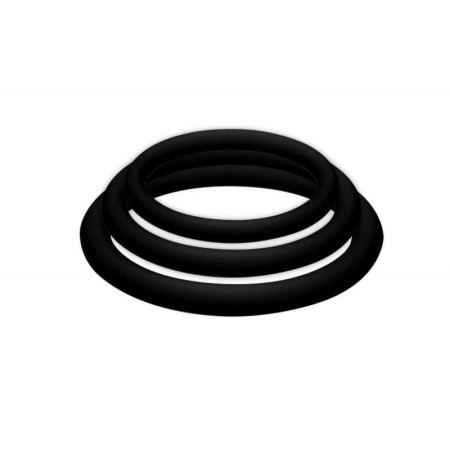 POTENZplus Black Cock Rings Set-3er Mix (S, M, L)