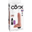 King Cock 8" Squirting Cock w/ Balls-Flesh