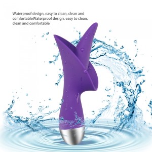 Silicone Vibrator Flower 10 Vibration Modes Silicone USB Rechargeable - Purple