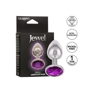 Aluminium Jewel Small Amethyst Butt Plug