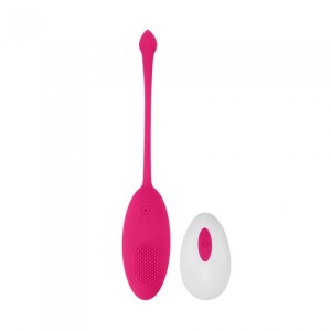 Wireless Silicone Egg Vibrator Kate 12 Vibration Modes USB Rechargeable - Dark pink