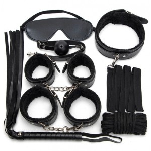 Set BDSM Fetish, 7 Pieces - Black