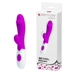 Pretty Love - Snappy Rabbit Silicone Vibrator - Purple