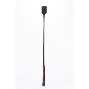 Nylon Stick with Neon Strip and Goat Kid Leather Handle Nubuck Leather - Black