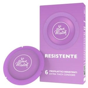 Love Match Resistant Condoms x 6 pcs