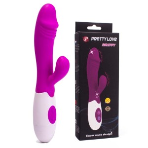 Pretty Love - Snappy Rabbit Silicone Vibrator - Purple