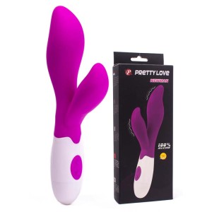 Pretty Love Newman-Rabbit Silicone Vibrator - Purple