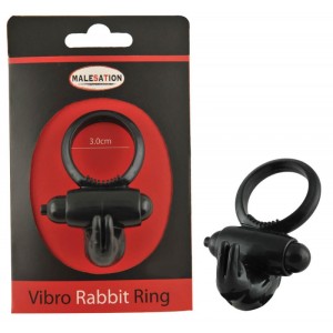 Malesation Vibro Rabbit Ring Black