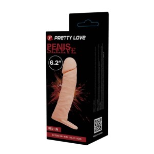 Penis extended sleeve, elastic TPR material, 18 Χ 3,6 cm.