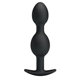 PRETTY LOVE Heavy Balls Silicone Butt Plug Large-Black