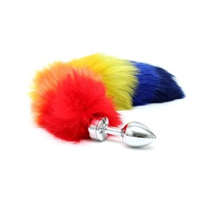 RIMBA - Butt Plug Small With Rainbow Tail (UNISEX)