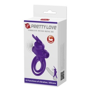 Vibrating Silicone Penis Ring 10 functions of Vibration-Purple2