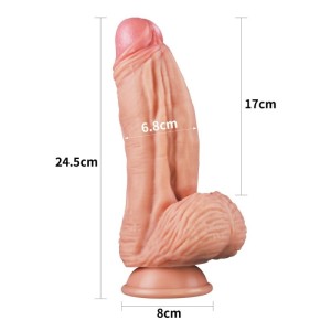 10" Dual-Layered Silicone Nature Cock