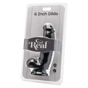 Dildo 6 inch with Balls Black