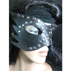 Black Faux Leather Mask