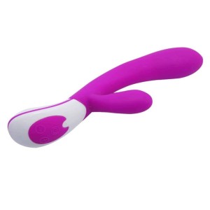 Pretty Love Colby-Rechargeable Rabbit Silicone Vibrator - Purple