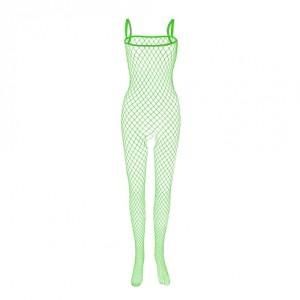 Bodystocking Pamela Crotchless Fishnet, S-L - Green