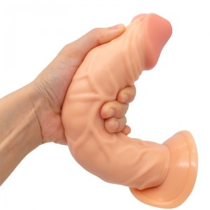 PVC Realistic Dildo with Suction Cup Jack, Natural  - 22 cm