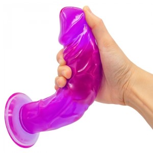 PVC Realistic Dildo with Suction Cup Jack, Violet  - 22 cm