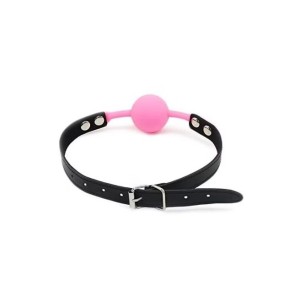 Silicone Ball Gag - Black/Pink