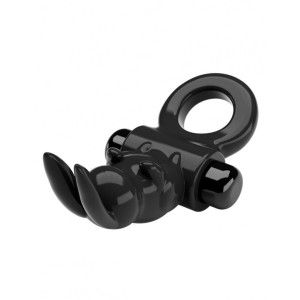 Pretty Love Vibrating Silicone Penis Ring, Exciting, 10 functions of Vibration - Black