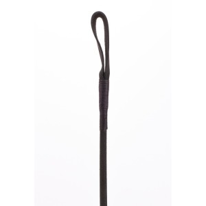 Nylon Stick with Neon Strip and Goat Kid Leather Handle Nubuck Leather - Black