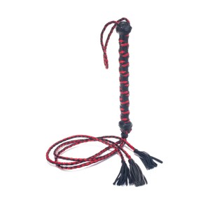 Three Tail Tassel Flogger Polished Leather 30"