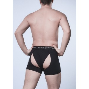 Cowboy's Set Of Undies Boxers & Thong In Total Black