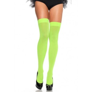 Leg Avenue Nylon Over The Knee - NEON GREEN - O/S