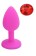 Anal Silicone Medium Butt Plug - with Color Base / Assorted Colors