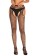 Crotchless Stockings With Rhinestones  Black - S/M