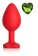 Anal Plug Brighty Medium Silicone with Heart Shape Color Diamond Base / Assorted Colors