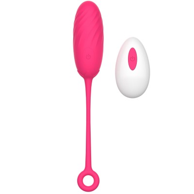 Vibrating Egg Pearl Love Egg, 10 Vibration Modes, Remote Control, Silicone, USB, Pink, 19.5 cm