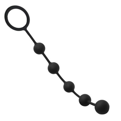 Anal Beads Cipher Beads, Silicone, Black, 32 cm