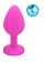 Anal Silicone Medium Butt Plug - with Color Base / Assorted Colors