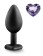 Anal Plug Brighty Medium Silicone with Heart Shape Color Diamond Base / Assorted Colors