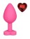 Anal Plug Brighty Medium Silicone with Heart Shape Color Diamond Base / Assorted Colors