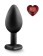 Anal Plug Brighty Medium Silicone with Heart Shape Color Diamond Base / Assorted Colors