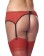 RIMBA - Suspenderbelt With G-String & Stockings Red/Black-O/S