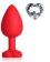 Anal Plug Brighty Medium Silicone with Heart Shape Color Diamond Base / Assorted Colors